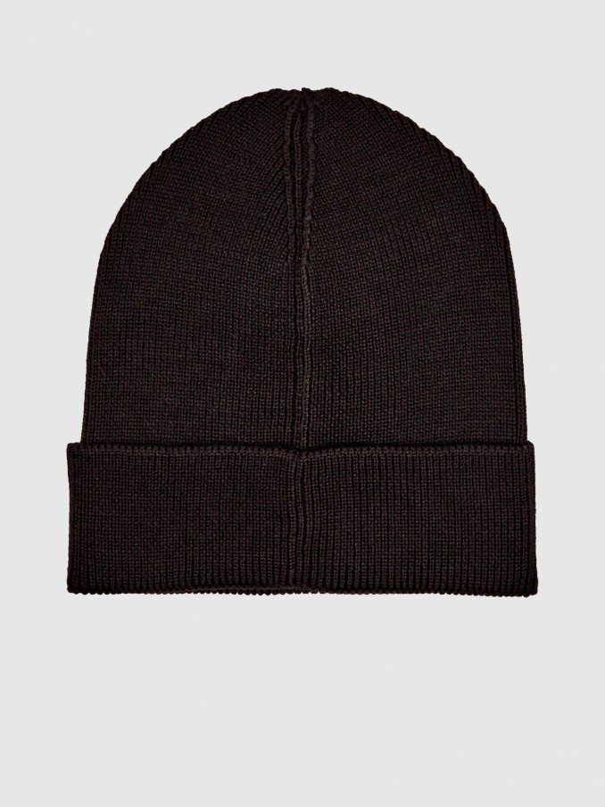 Beanie Man Black Boss Orange
