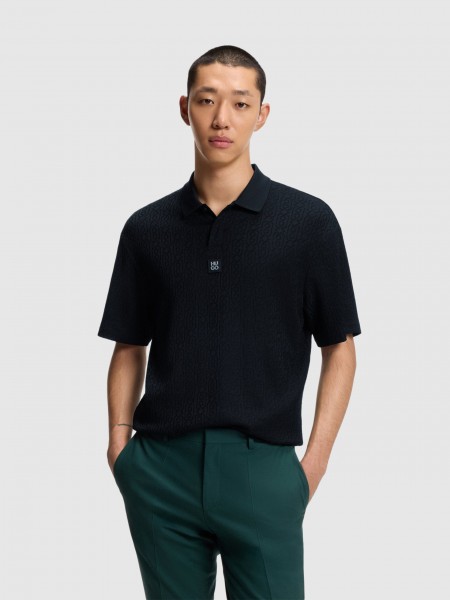 Polo Hombre Negro Hugo Boss