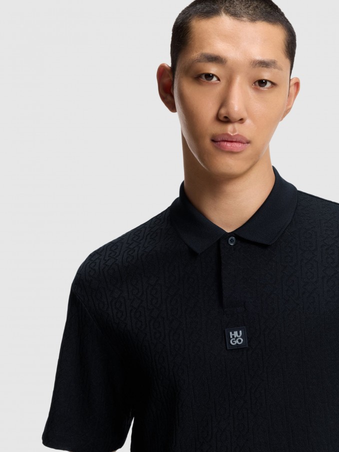Polo Shirt Man Black Hugo Boss