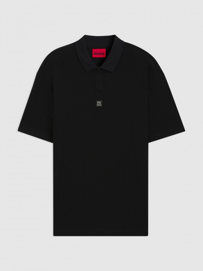 Polo Shirt Man Black Hugo Boss
