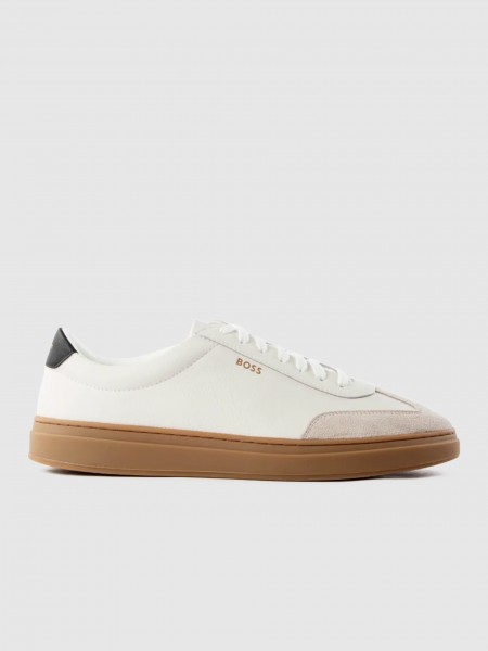 Sneakers Man Cream Boss Orange