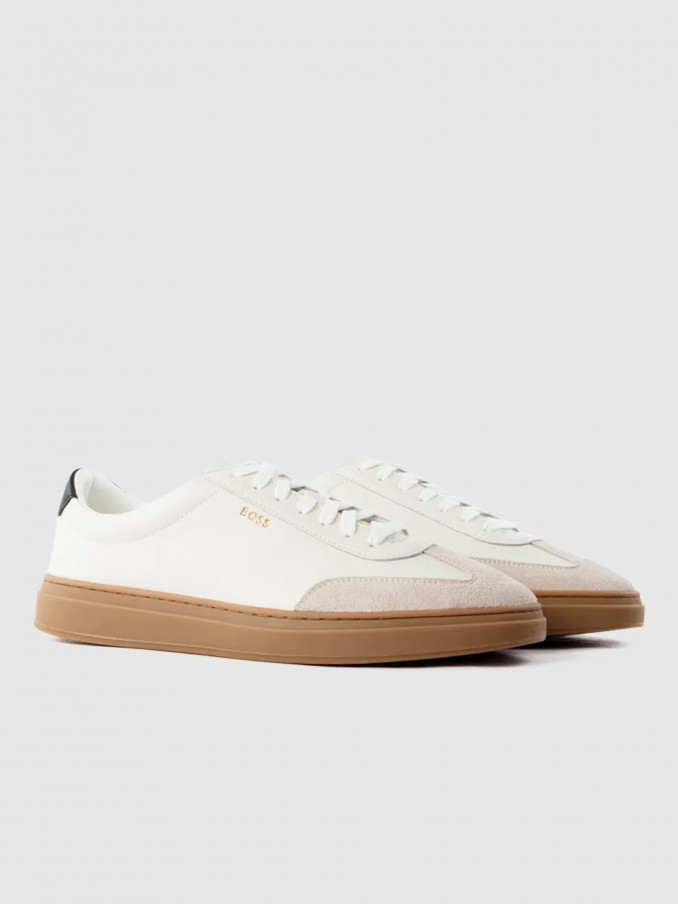 Sneakers Man Cream Boss Orange