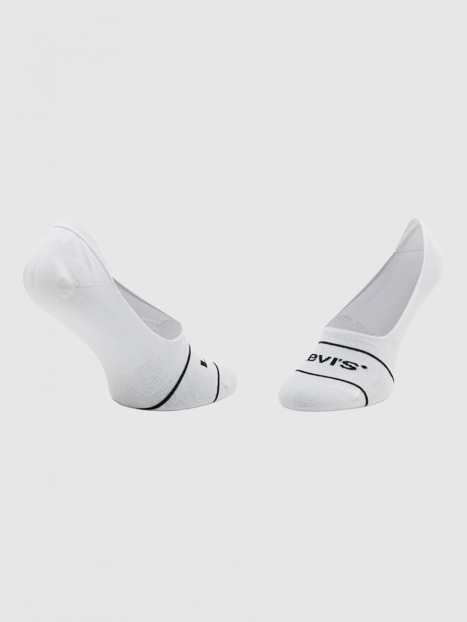 Socks Adult Unisex White W / Black Levis