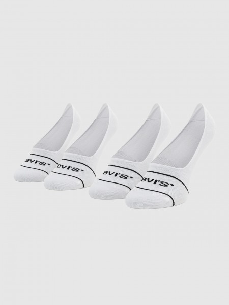 Socks Adult Unisex White W / Black Levis