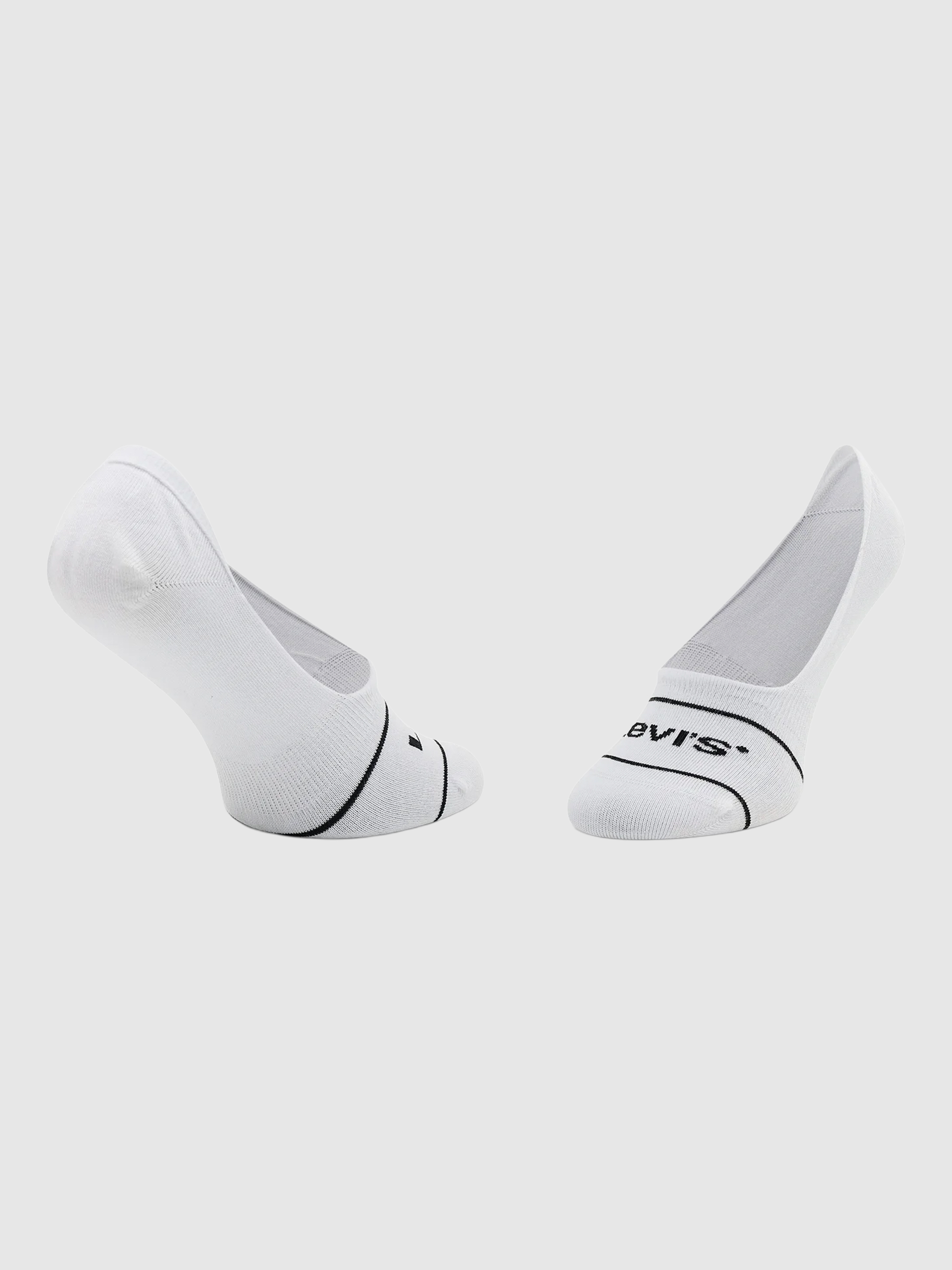 Calcetines Adulto Unisex Blanco Con Negro Levis