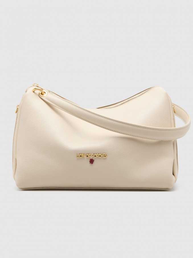 Bolsos de Hombro Mujer Beige Lion Of Porches
