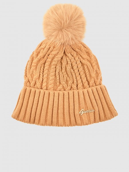 Beanie Woman Camel Guess