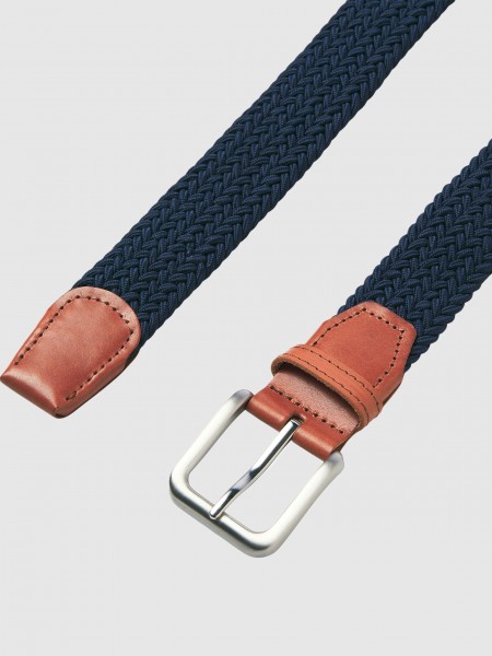 Cinturon Hombre Azul Marino Jack & Jones