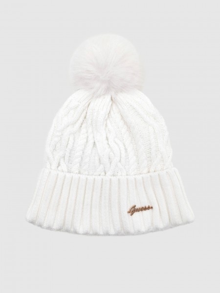 Beanie Woman Cream Guess