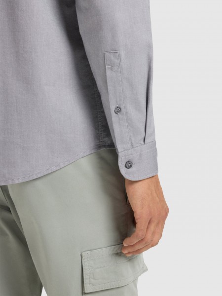 Shirt Man Grey Boss Orange