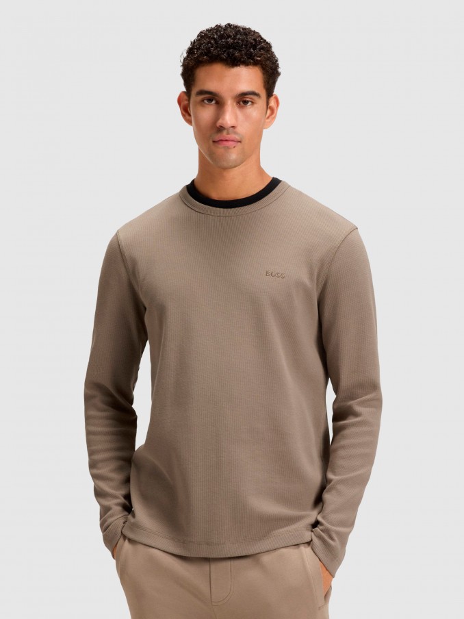 Sueter Hombre Verde Boss Orange