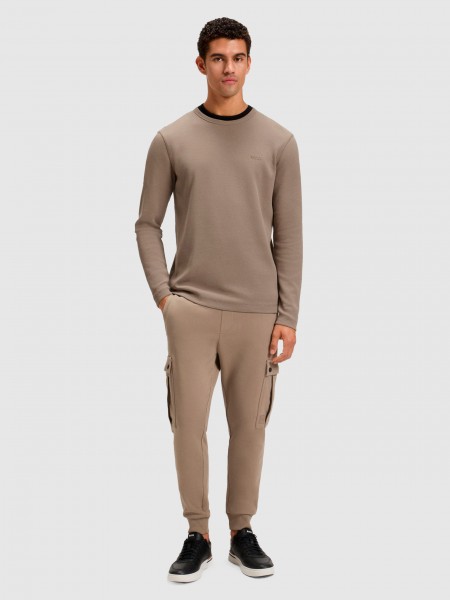 Sueter Hombre Verde Boss Orange