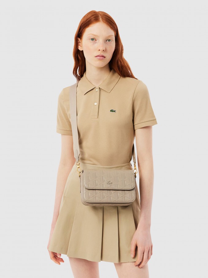 Shoulder Bags Woman Beige Lacoste