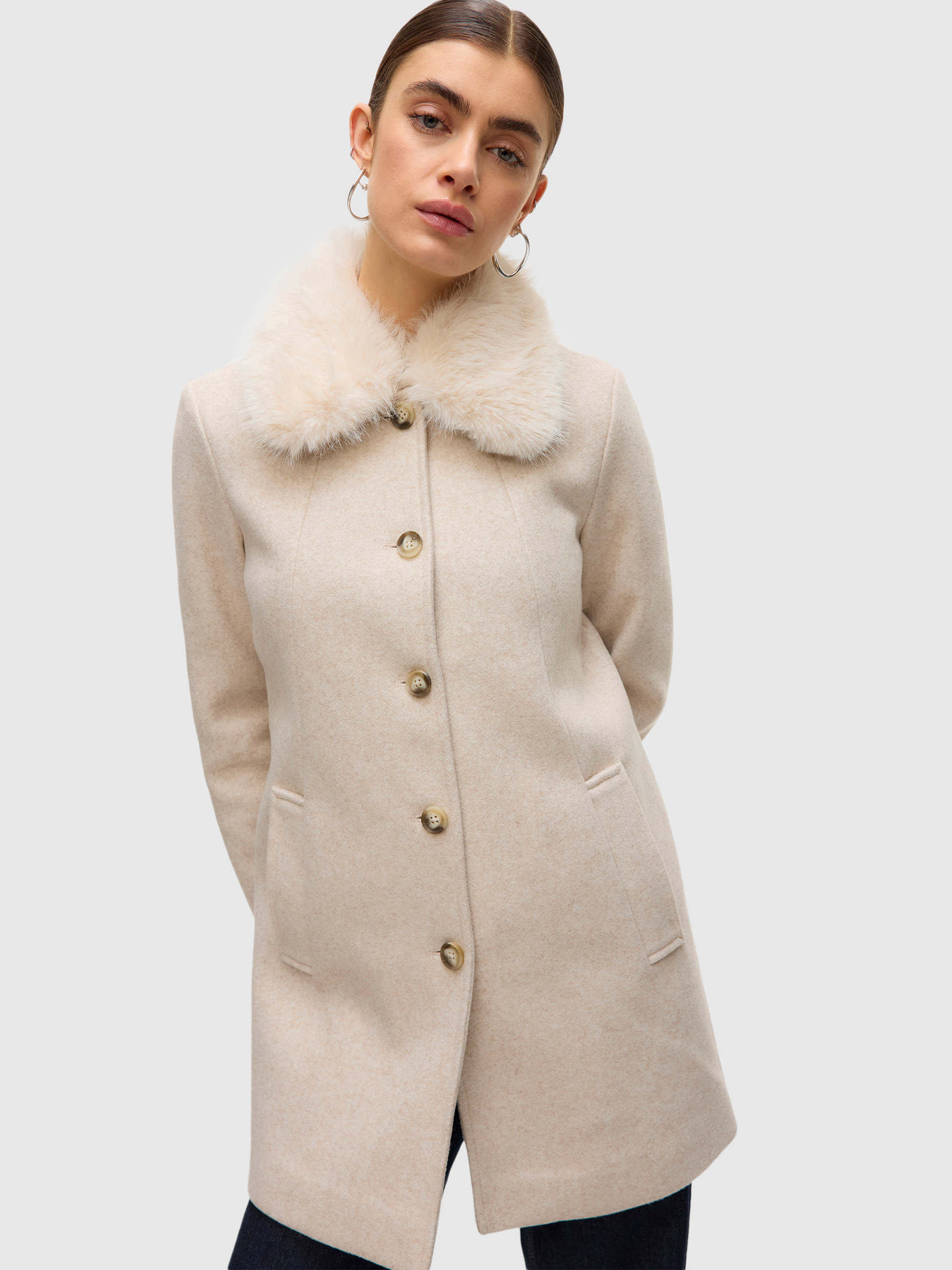 Chaqueta Mujer Beige Vero Moda