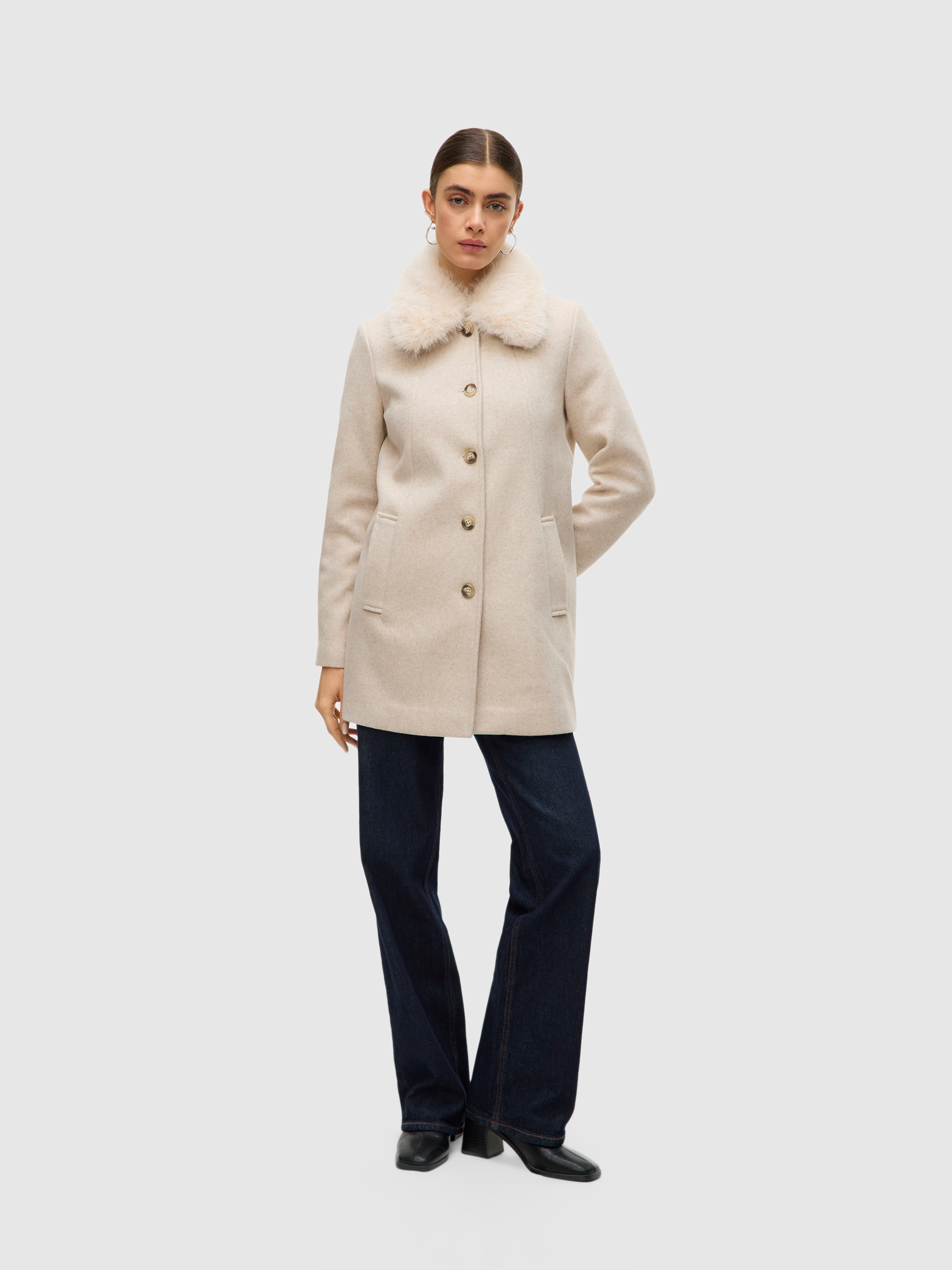 Chaqueta Mujer Beige Vero Moda