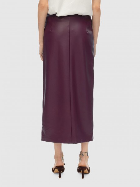 Skirt Woman Bordeaux Vero Moda