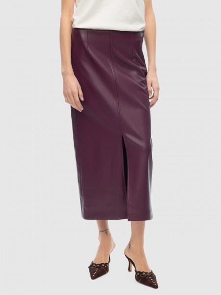 Skirt Woman Bordeaux Vero Moda