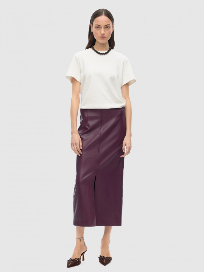 Skirt Woman Bordeaux Vero Moda