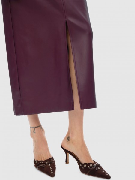 Skirt Woman Bordeaux Vero Moda