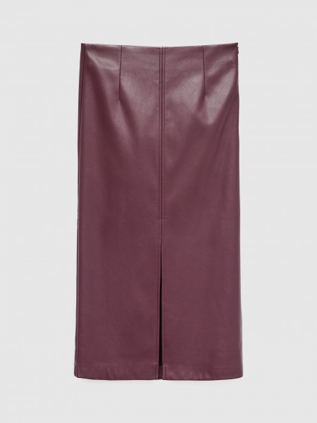 Skirt Woman Bordeaux Vero Moda