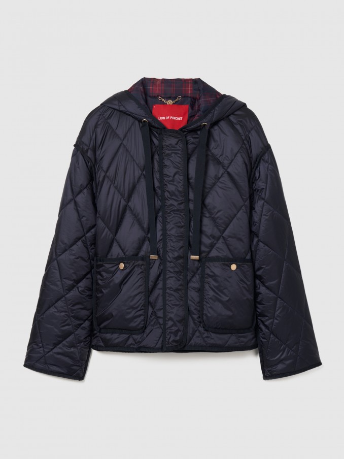 Jacket Woman Navy Blue Lion Of Porches