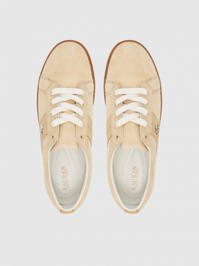 Tenis Mujer Beige Polo Ralph Lauren