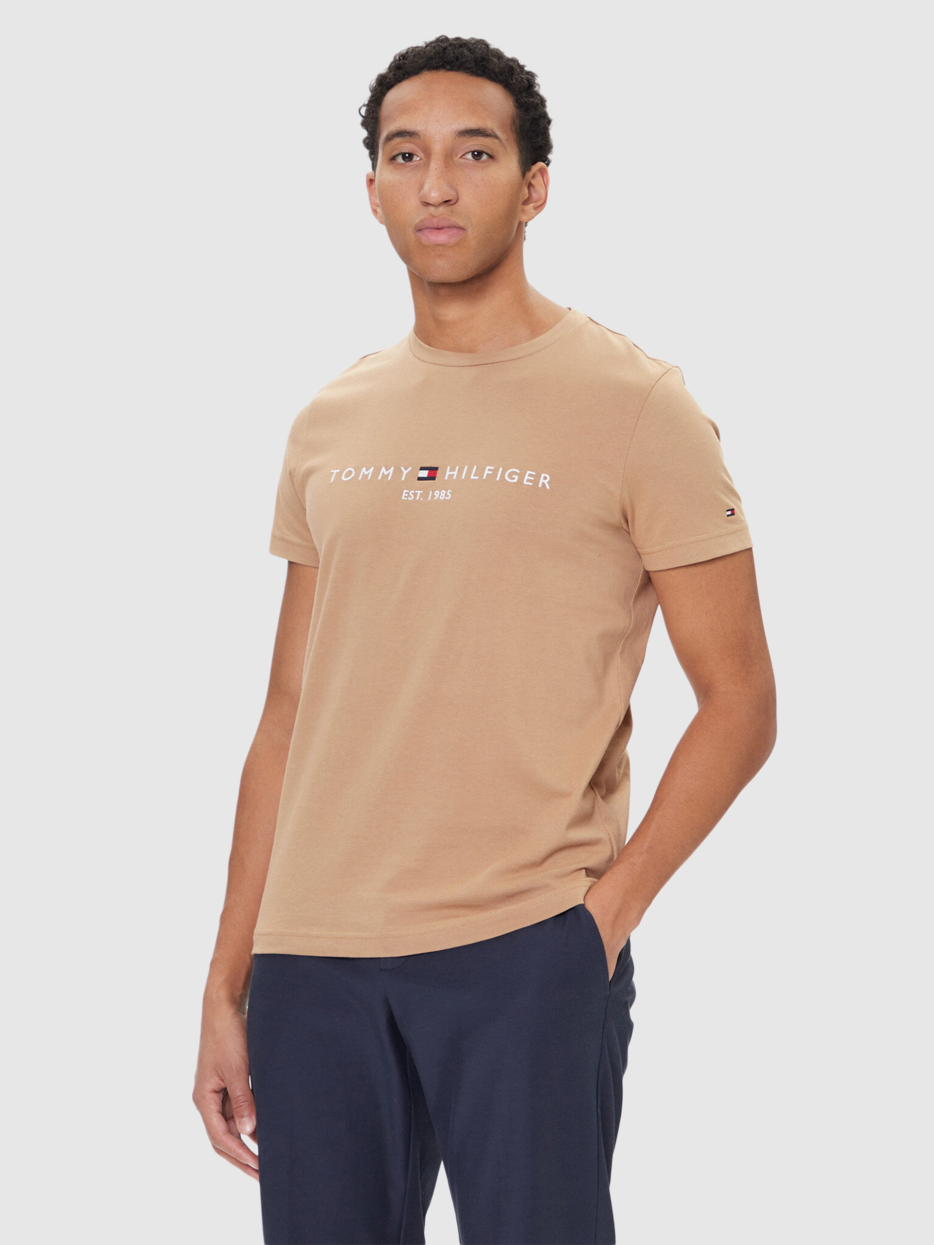 T-Shirt Man Beige Tommy Hilfiger