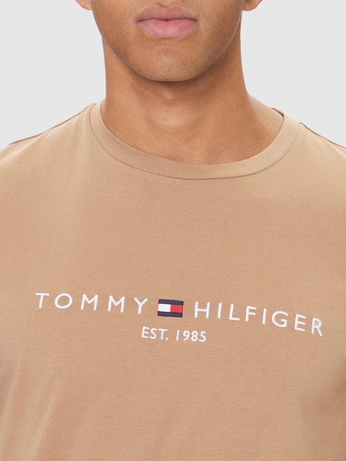 T-Shirt Man Beige Tommy Hilfiger