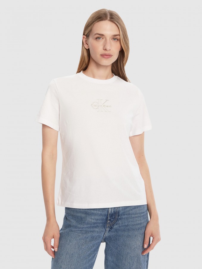 T-Shirt Woman White Calvin Klein