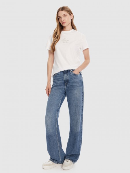 Camiseta Mujer Blanco Calvin Klein