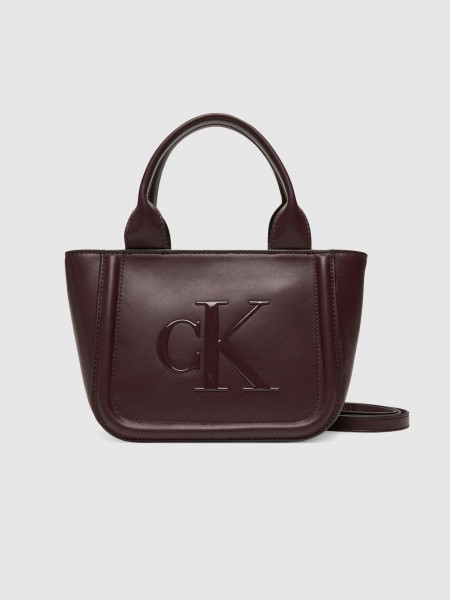Tote Bags Woman Bordeaux Calvin Klein