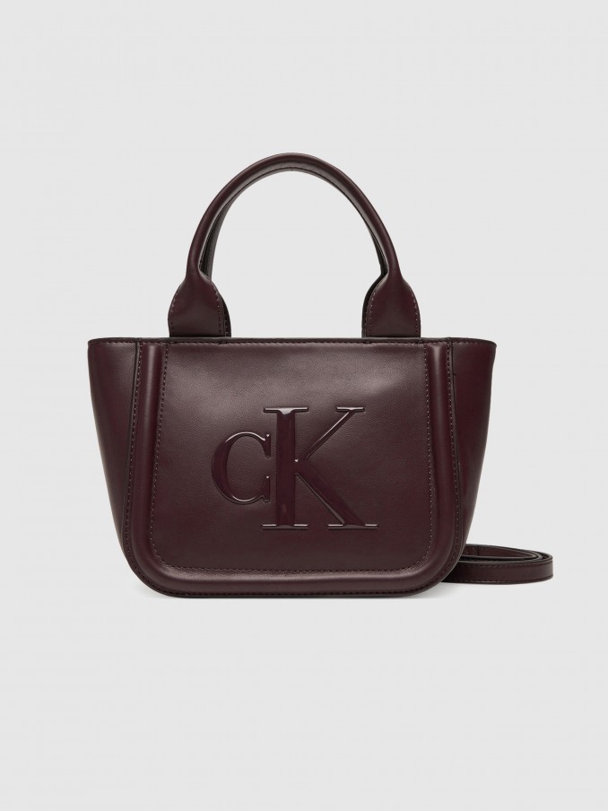 Tote Bags Woman Bordeaux Calvin Klein