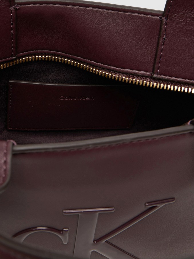 Tote Bags Woman Bordeaux Calvin Klein