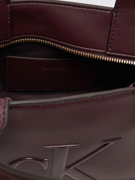 Tote Bags Woman Bordeaux Calvin Klein