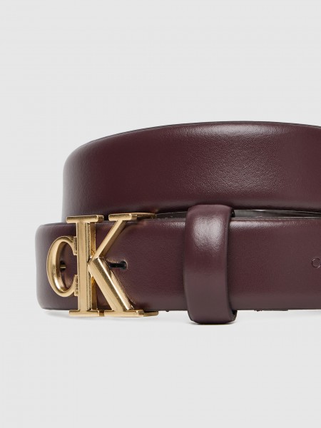 Cinturon Mujer Burdeos Calvin Klein
