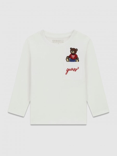 T-Shirt Girl White Guess