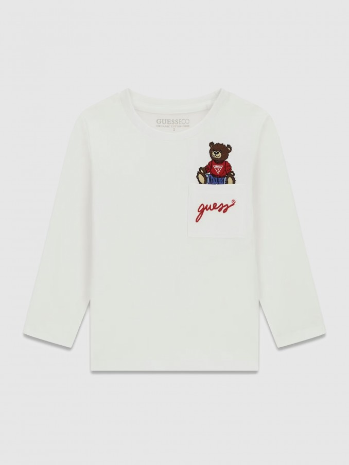 T-Shirt Girl White Guess