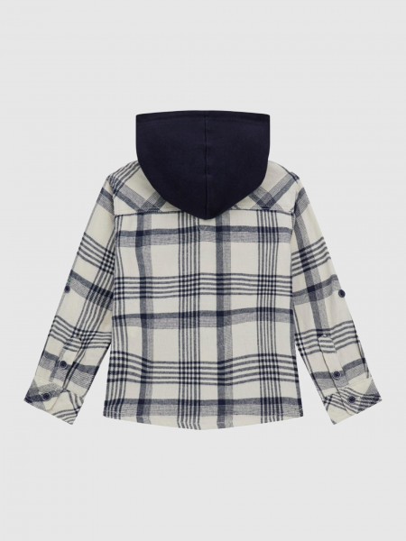Casaco Menino Hooded Flannel Adj. Ls Shirt Guess Kids