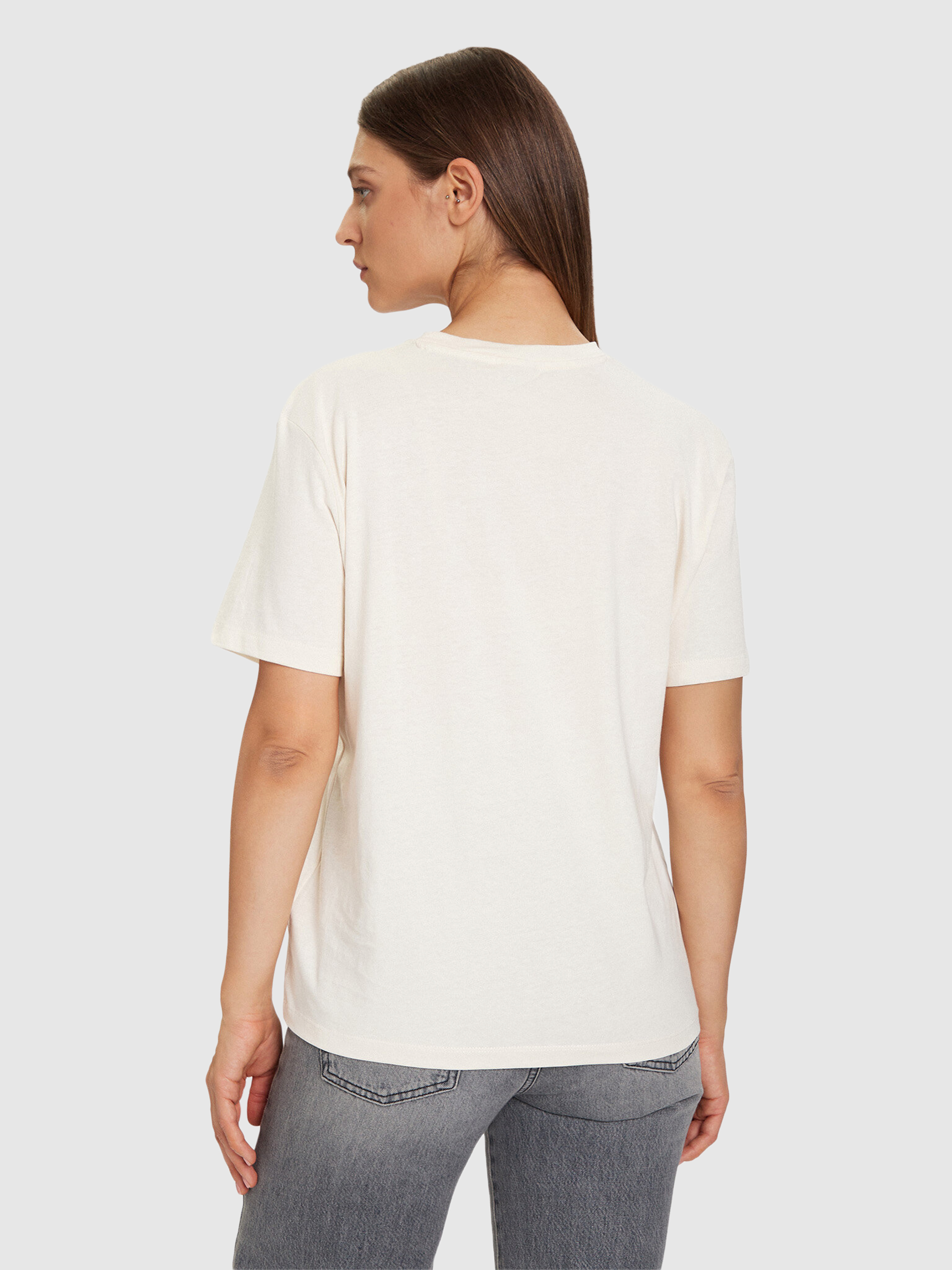 Camiseta Mujer Crema Guess Underwear