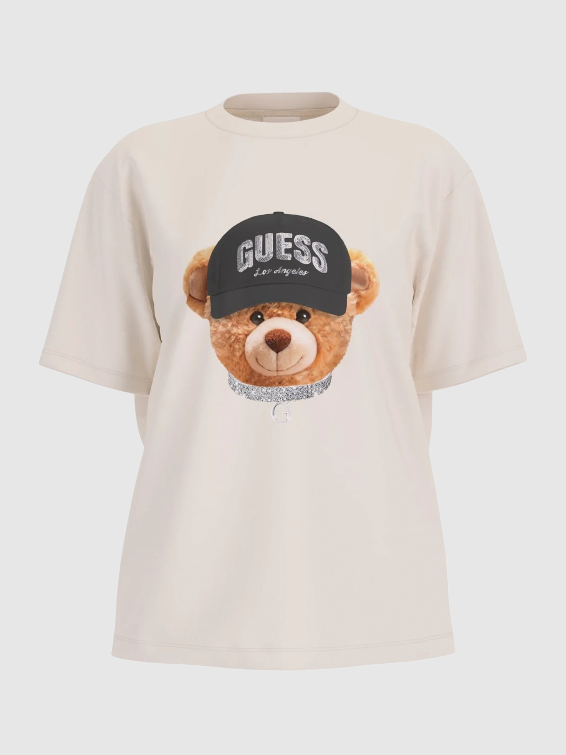 Camiseta Mujer Crema Guess Underwear