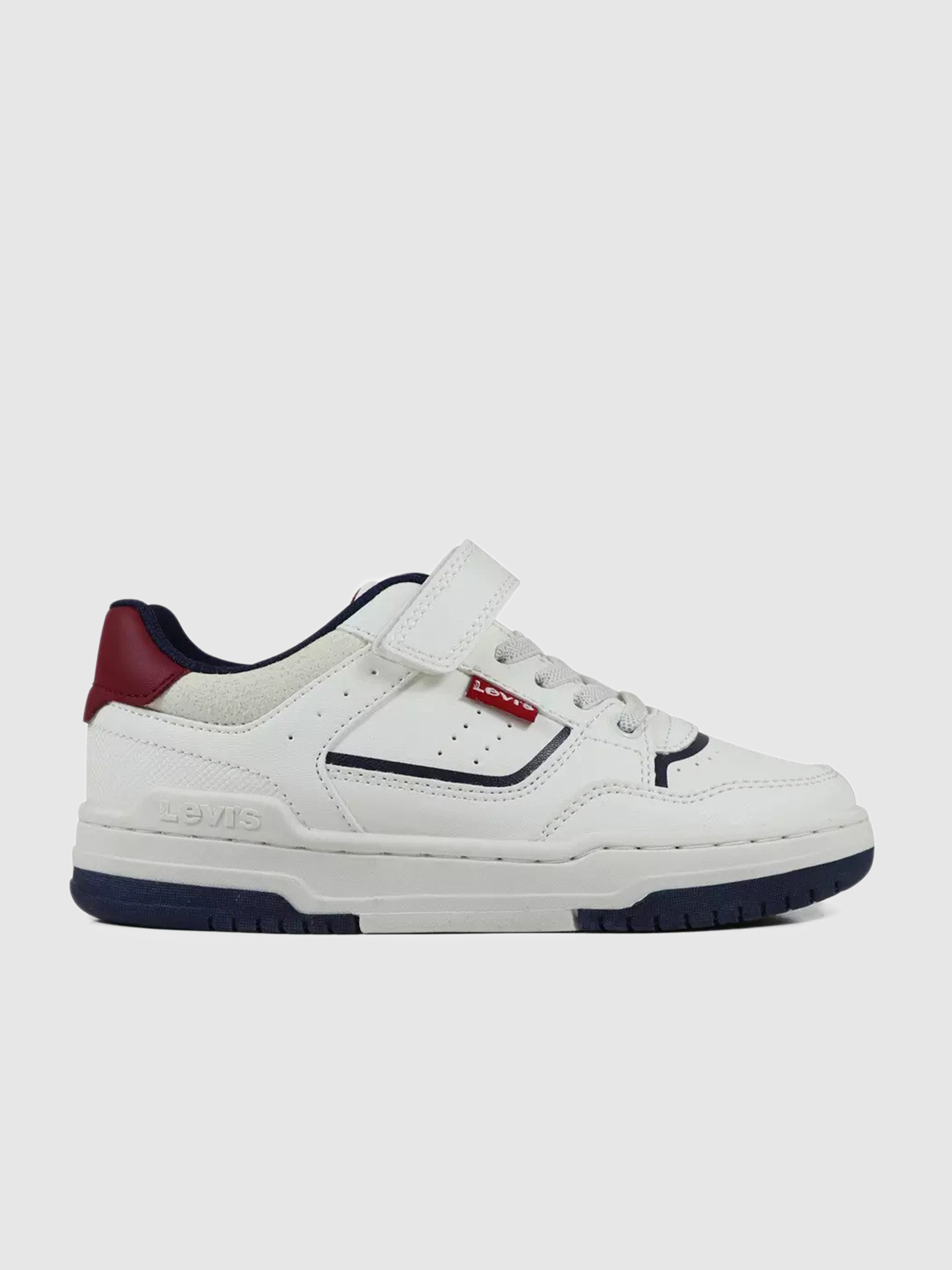 Sneakers Boy White W / Red Levis