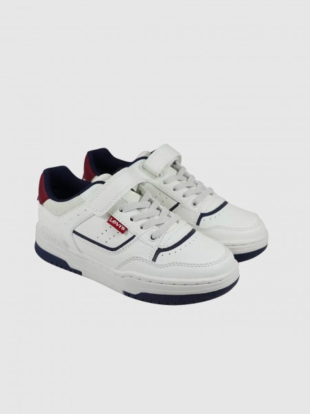 Tenis Nio Blanco Con Rojo Levis
