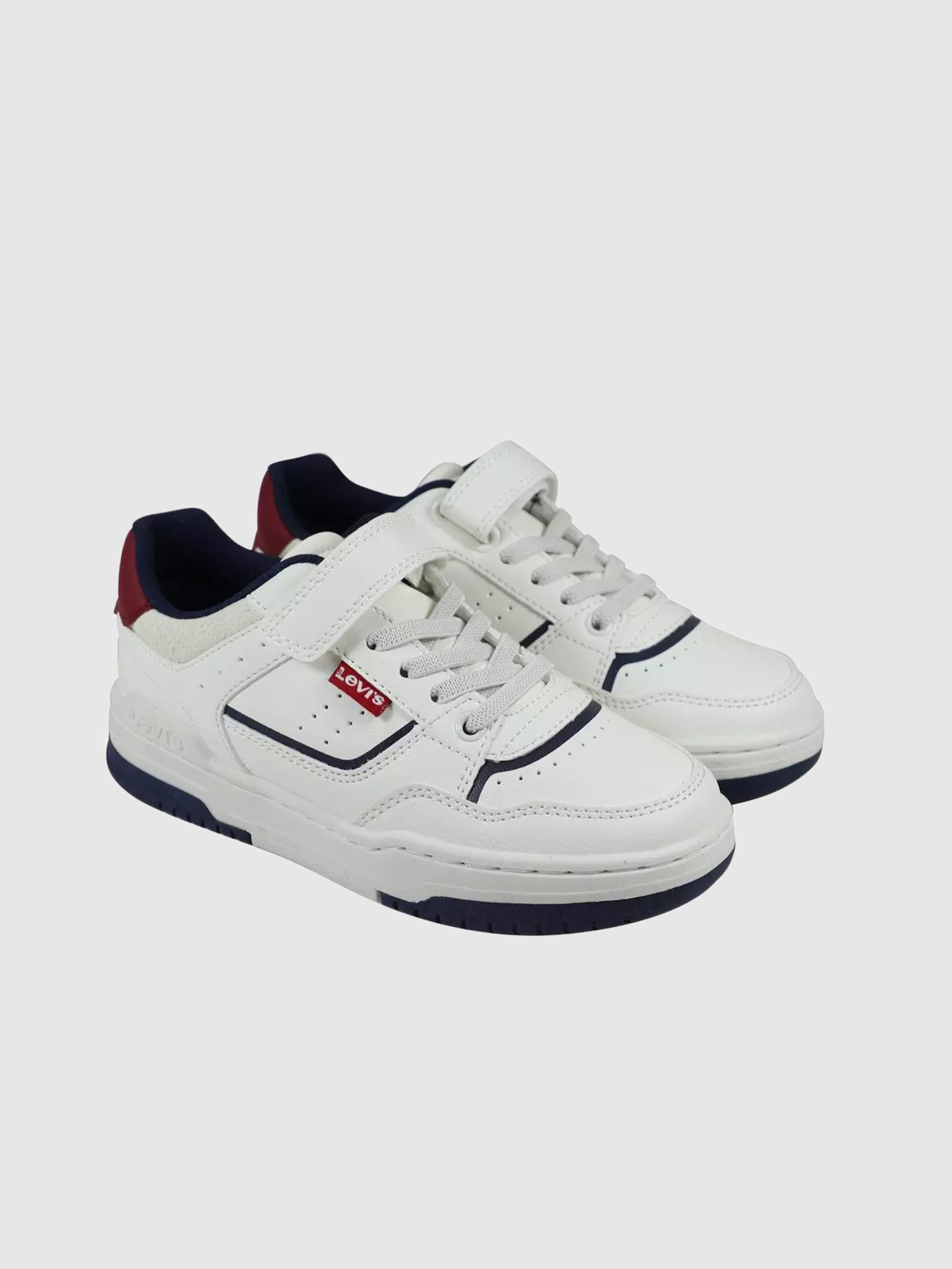 Sneakers Boy White W / Red Levis