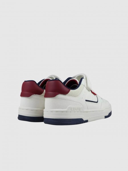 Tenis Nio Blanco Con Rojo Levis