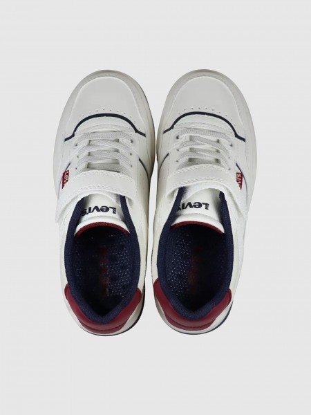 Tenis Nio Blanco Con Rojo Levis