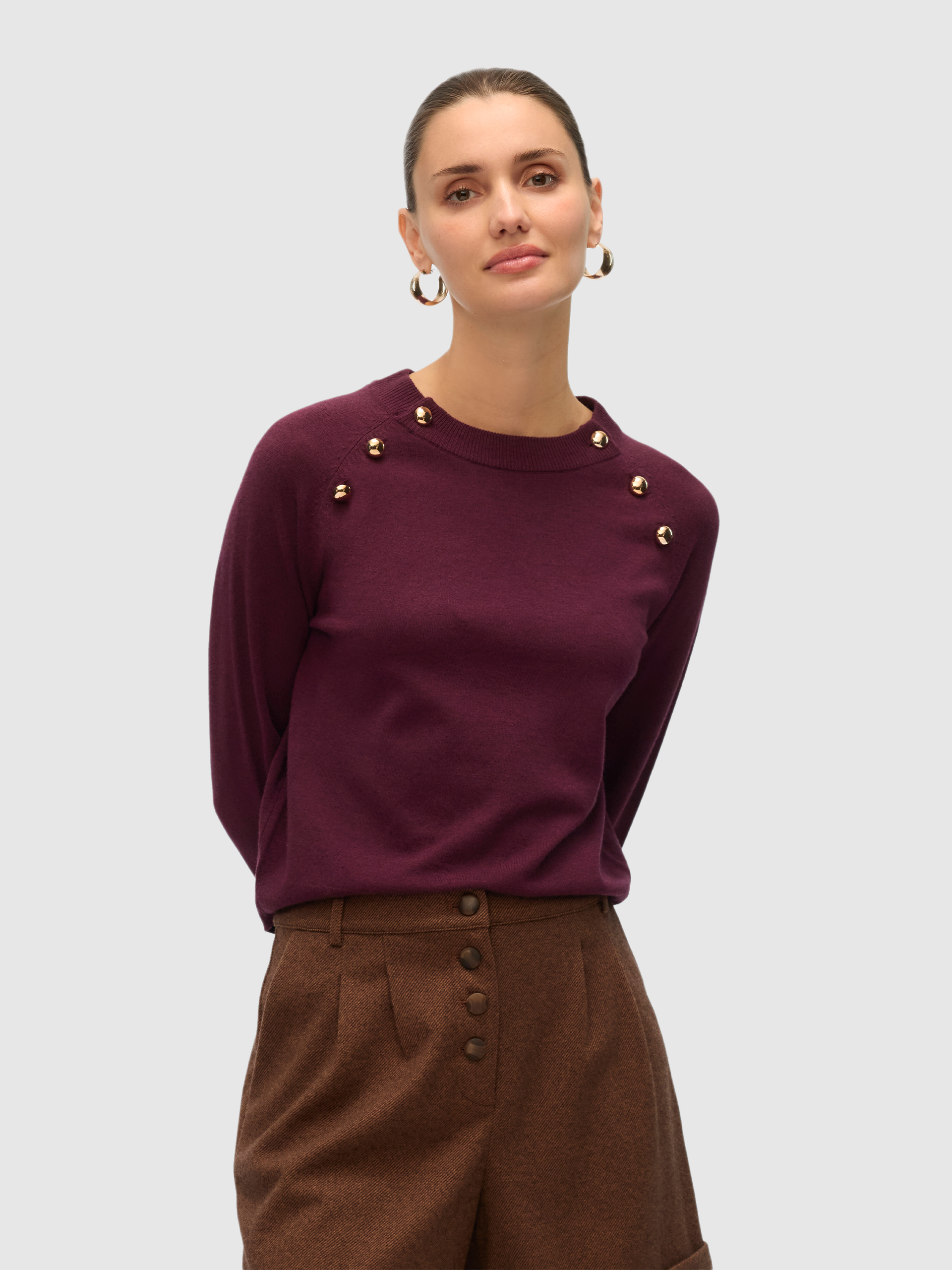 Sueter Mujer Burdeos Vero Moda