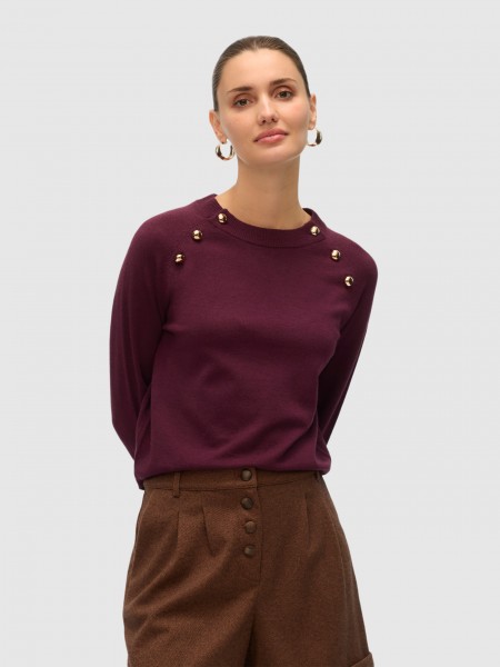 Pullover Woman Bordeaux Vero Moda