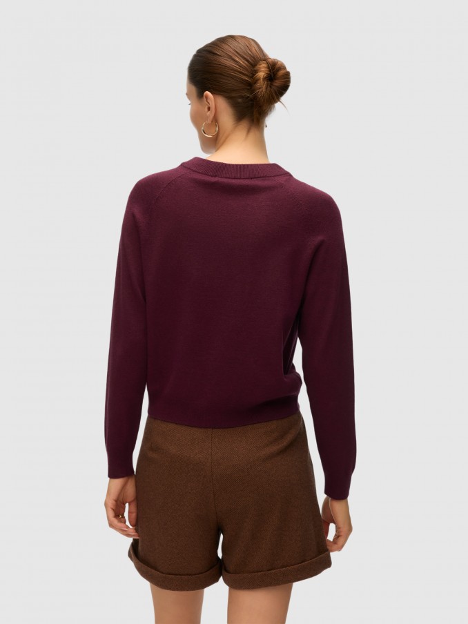 Pullover Woman Bordeaux Vero Moda