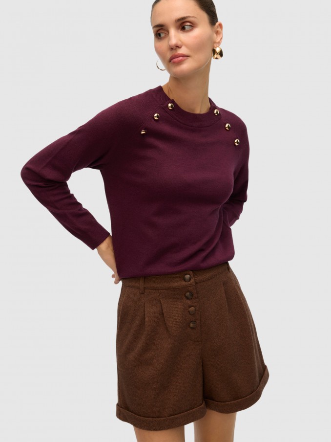Pullover Woman Bordeaux Vero Moda