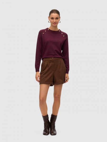 Sueter Mujer Burdeos Vero Moda